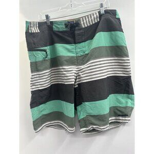 Patagonia Men Wavefarer Board Shorts Size 38 Multi Color Striped Beach